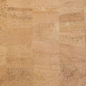 Cork Fabric - Portuguese Cork Leather - Eco-friendly Cork Fabric - Natural 19"x27'' / 50cmx68cm