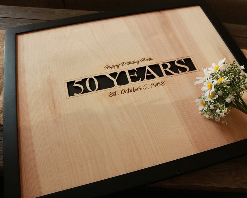 50th Birthday Guestbook Guest book Party Signing Fifty Etsy