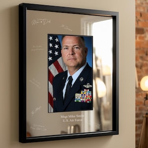Air Force Retirement Gifts, Guestbook, Frame, Personalized, Gift, Guest book, Promotion