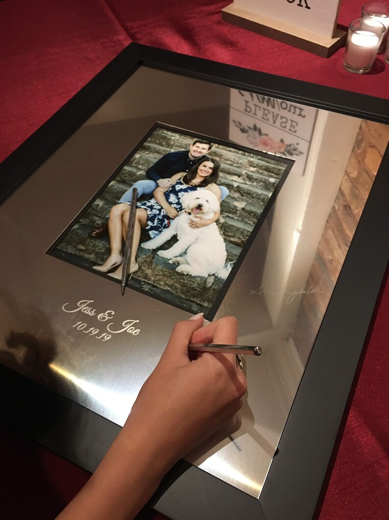 Wedding Signature Frame Photo frame Signature Mat Guest Etsy
