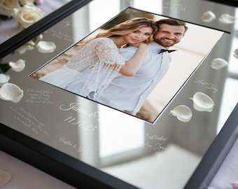 Wedding Signature Frame, Photo frame, Signature Mat, Guest Book Alternative, Guest Signature, Wedding Frame, Signing