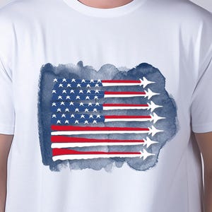 Blue Angels T-shirt- Navy Flight Team-Airshow Apparel-American Flag