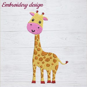 Cute Giraffe  machine embroidery design, Giraffe embroidery design machine embroidery pattern - instant download - Baby embroidery file