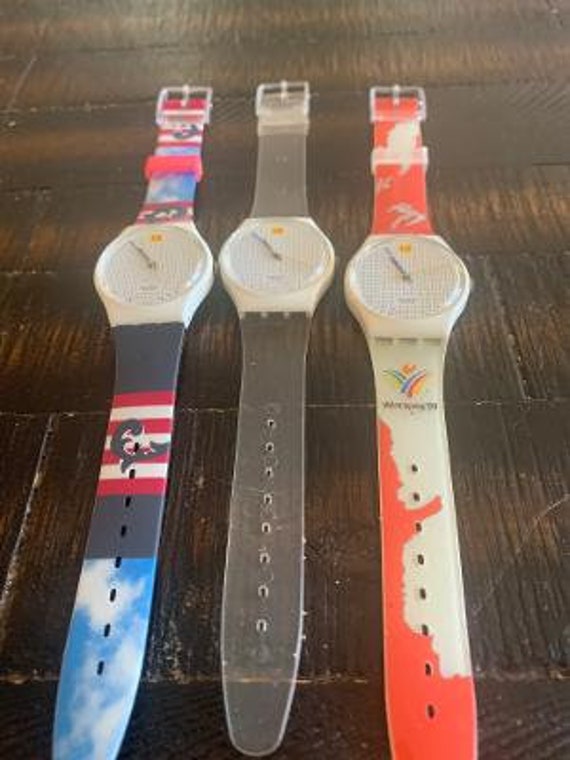 3 swatch watches preowned