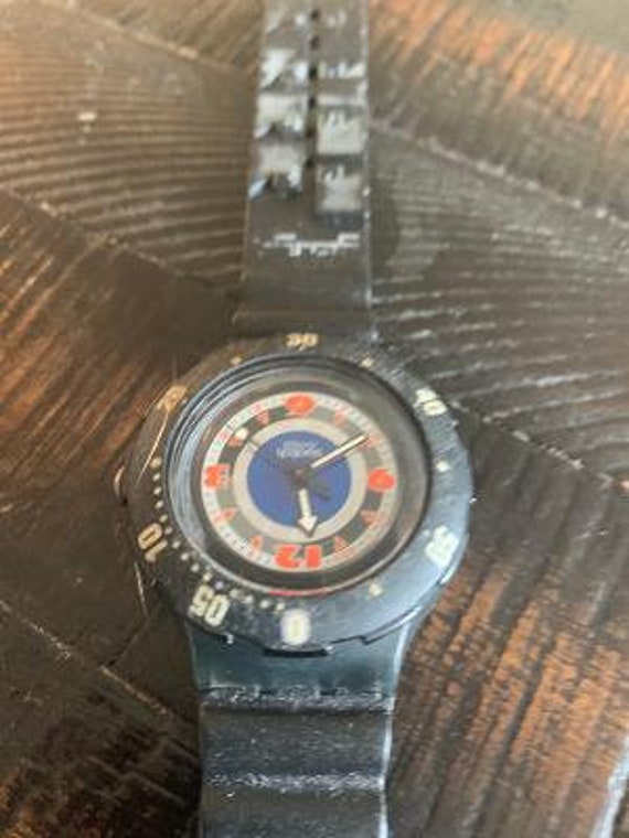 swatch black watch
