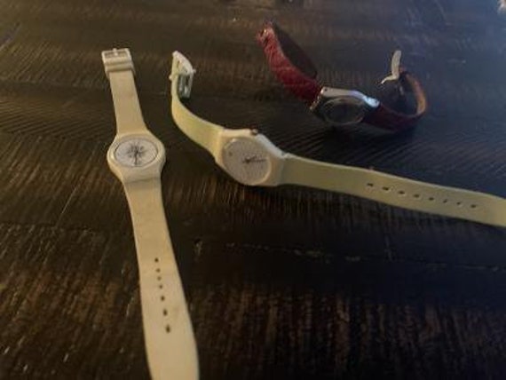 3 swatch watches preowned-ladies