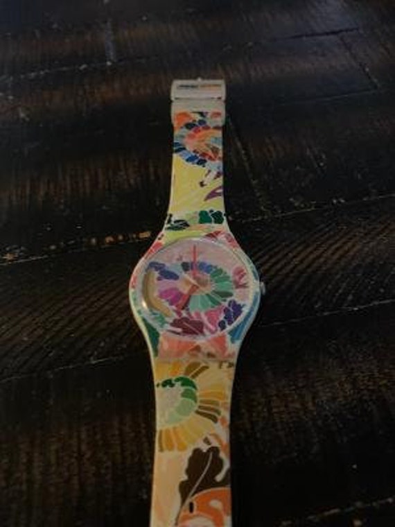 flower swatch watch