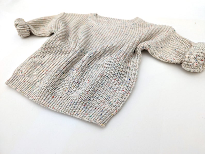 Oversize Strickpullover Confetti Kleinkind Chunky Sweater unisex bio Baumwolle Bild 7