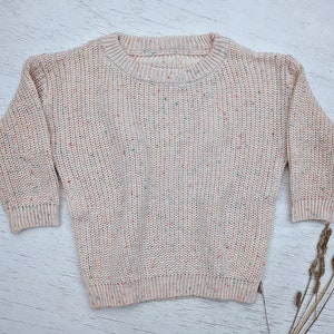 Oversize Strickpullover Confetti Kleinkind Chunky Sweater unisex bio Baumwolle Confetti Cream