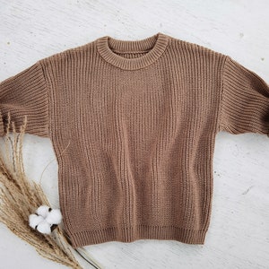 Oversize Strickpullover Kleinkind Chunky Sweater unisex bio Baumwolle Bild 8