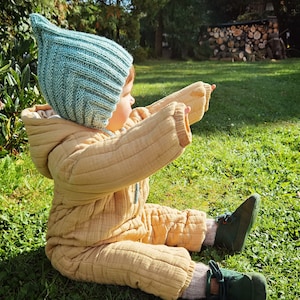 hand knitted pixie cap / pixie hat  unisex / cotton merino alpaca wool / pixiehat