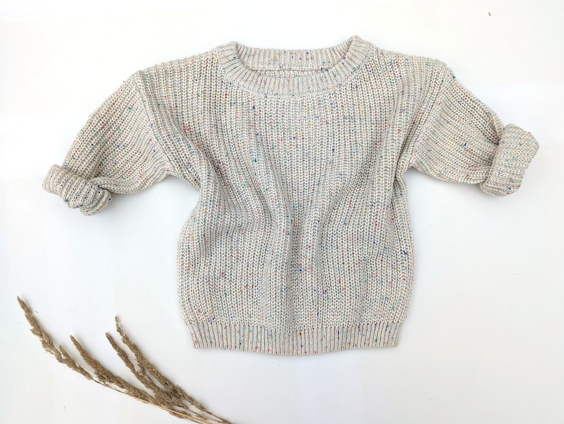 Oversize Strickpullover Confetti Kleinkind Chunky Sweater unisex bio Baumwolle Confetti Cake