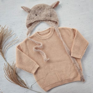 Oversize Strickpullover Kleinkind Chunky Sweater unisex bio Baumwolle Bild 10