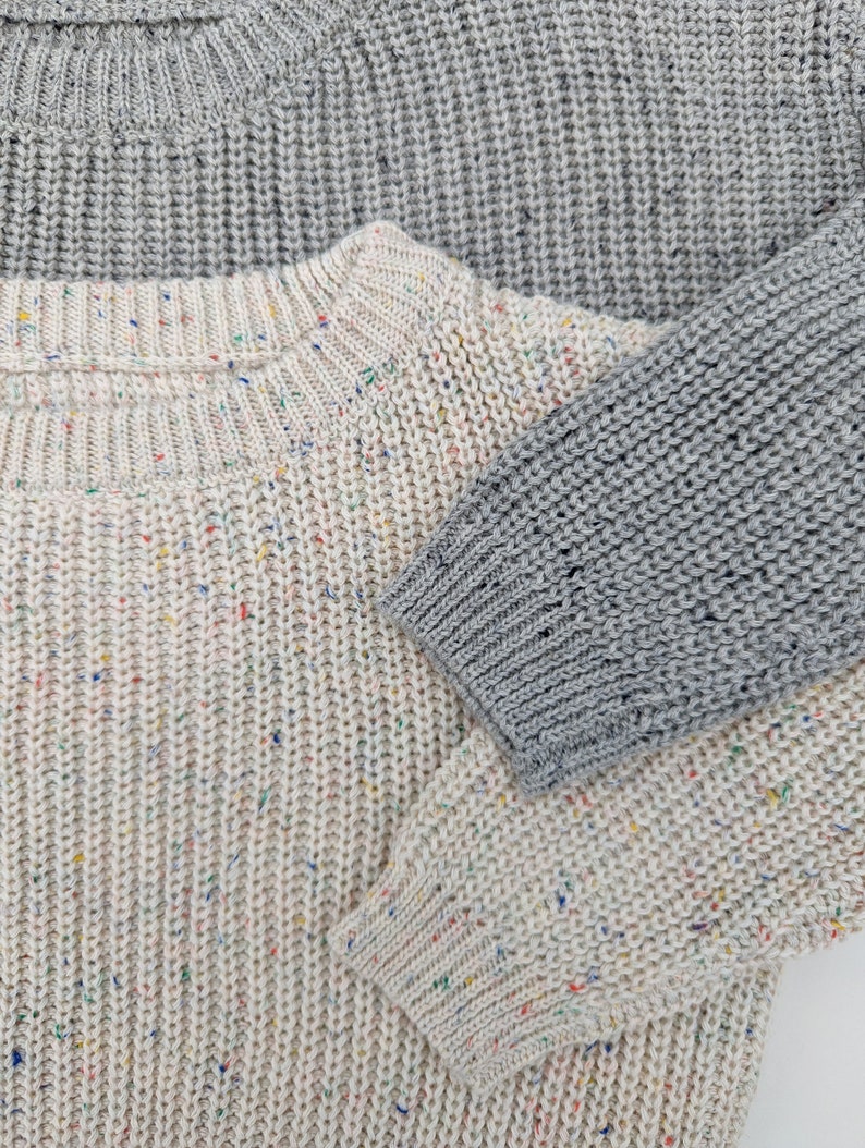 Oversize Strickpullover Confetti Kleinkind Chunky Sweater unisex bio Baumwolle Bild 3