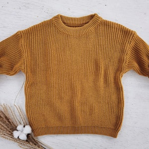 Oversize Strickpullover Kleinkind Chunky Sweater unisex bio Baumwolle Bild 6