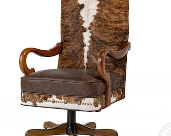 Leather Office Chair | Western Accent Furniture, Cowhide Accents