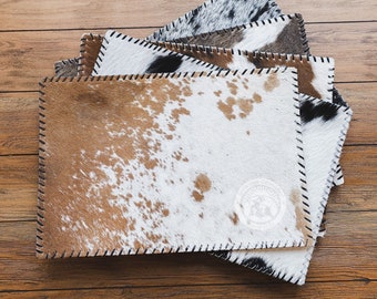 Cowhide Placemats, Assorted Tones - Table Decoration