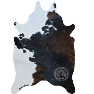 Tricolor Cowhide Rug - Small Hide - Size 24&#39;&#39;x35&#39;&#39; - Western Decoration