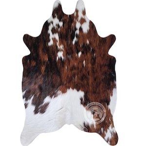 Tricolor Cowhide Rug - Small Cowhide - Western Style - Mini Hide 24x35&#39;&#39;