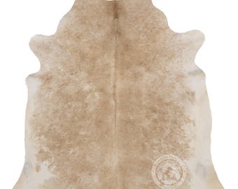 ベージュとホワイトの牛革ラグ - 厳選された耐久性のある素材 - Etsy 日本