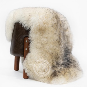Sheepskin Rug, Tipped Gray - Luxurious Home Décor Accent - Thick Hair