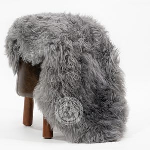 Real Sheepskin Rug, Grey - Short Hair