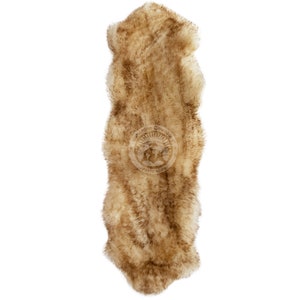 Natural Sheepskin Rug, Tipped Brown - Thick Hair