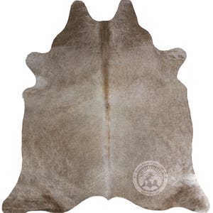 Real Cowhide Rug, Taupe - M/L/XXL - Premium Brazilian Hide with Suede Leather Backing