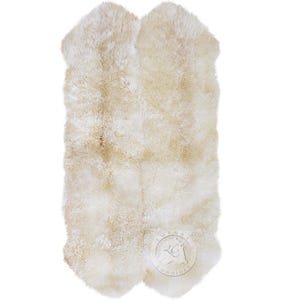 Natural White Sheepskin Rug: Ethically Sourced New Zealand Hide (3x6&#39;)