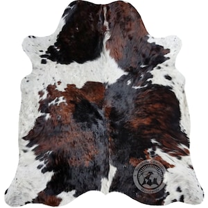 Real Tricolor Cowhide Rug, M/L/XXL - Handpicked and Unique Hides