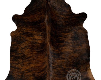 Dark Brown Cowhide Rug, Premium Brazilian Hide