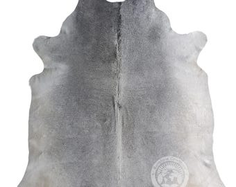Gray Cowhide Rug – Authentic Brazilian Hide, Premium Quality - Living Room Rug - Western Decoration