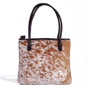 Bolso de piel de vaca con correas de cuero - Bolso de hombro - Monedero estilo occidental para uso diario