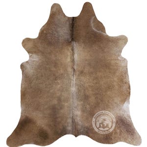 Luxury Cowhide Rug for Living Room – Durable & Pet-Friendly - Taupe Cowhide - Size M/L/XXL