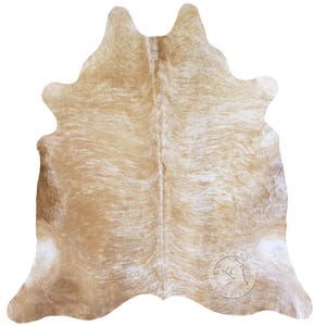 Alfombra de piel de vaca, beige M/L/XXL