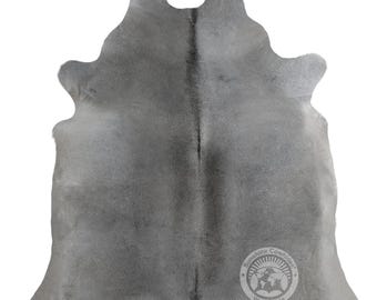 Gray Cowhide Rug – Authentic Brazilian Hide, Living Room Rug