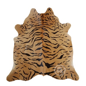 Tiger Hide Animal Print - Animal Print - Cowhide Rug - 6x7-8'