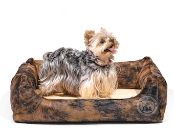 Cowhide Pet Bed - Handmade Luxury Dog Bed