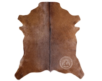 Goatskin Hide, Genuine Leather rug - Size 2x3'