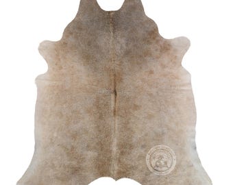 Echter Rindsleder Teppich - Langlebig & Tierfreundlich - Beige Rindsleder - M/L/XXL