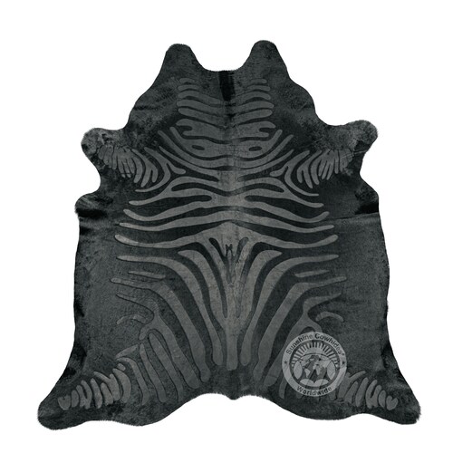 Zebra Black Stripes on off White Cowhide Rug Top Quality Etsy