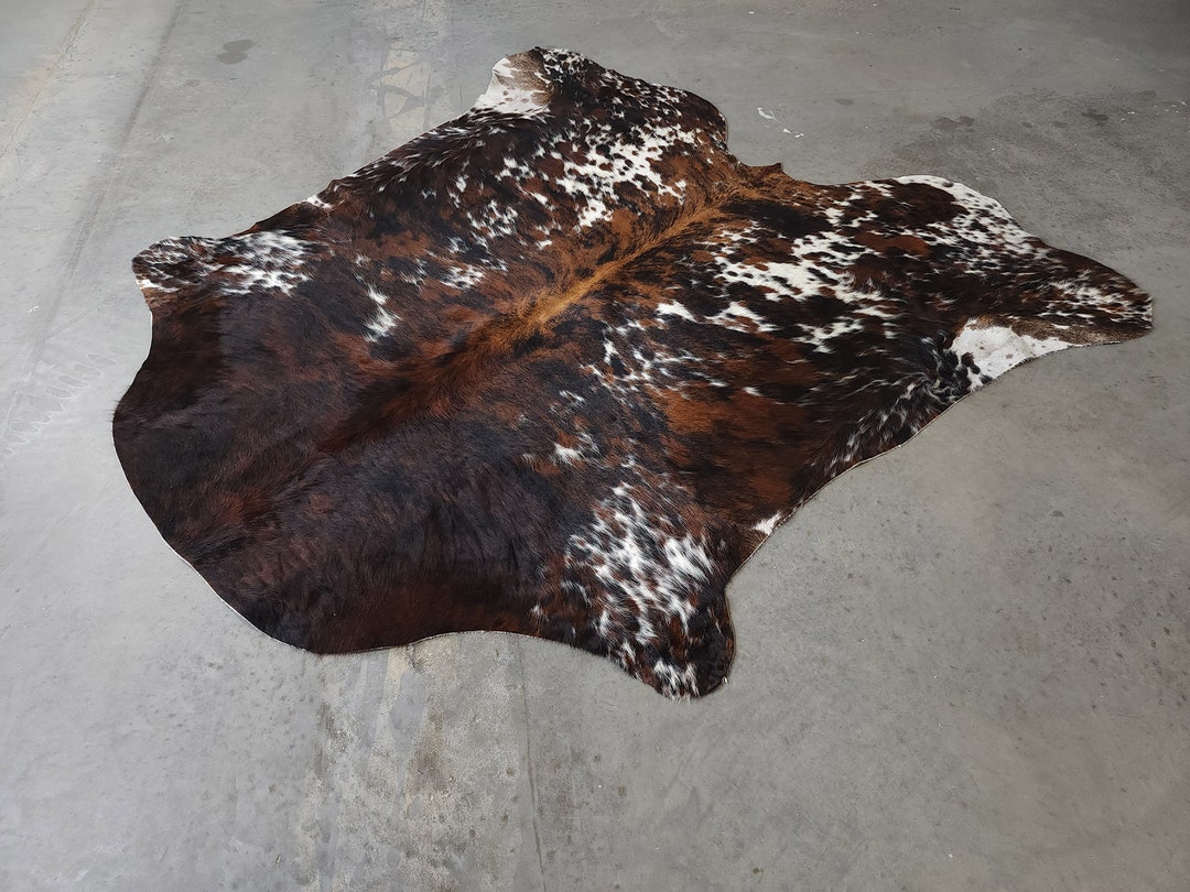 Colmbian Rug With Patterns Cowhide Rug Tricolor Actual Size 6.8 X 6.7 FT Colombian - Etsy