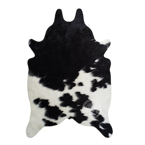Tricolor Kohudsmatta - Liten Kohud - Western Style - Mini Hud 60x90 cm Black and White