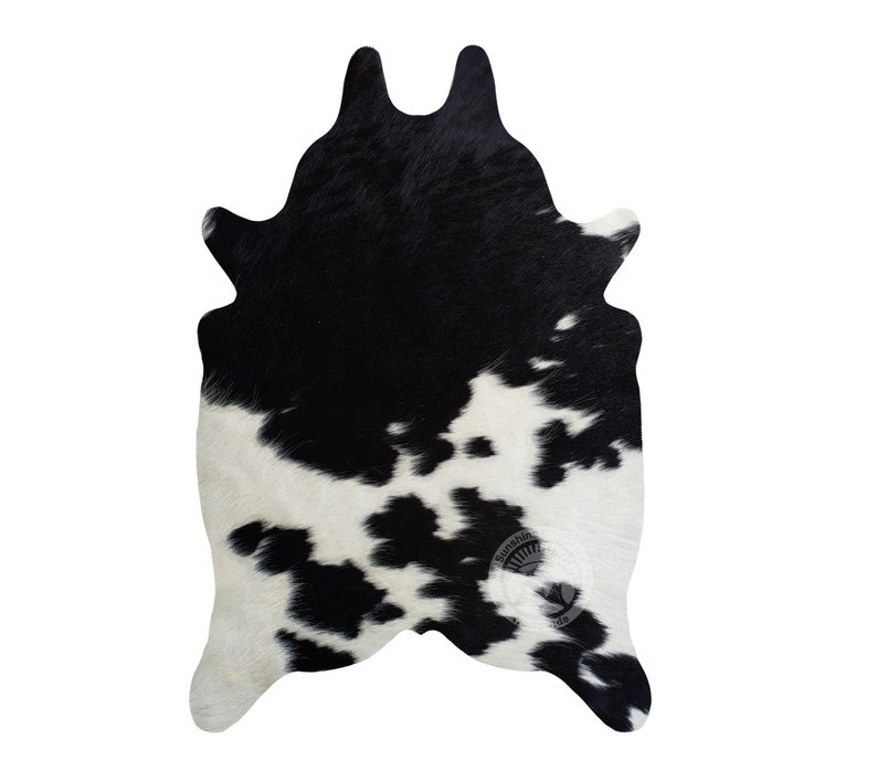 Tricolor Kohudsmatta - Liten Kohud - Western Style - Mini Hud 60x90 cm Black and White