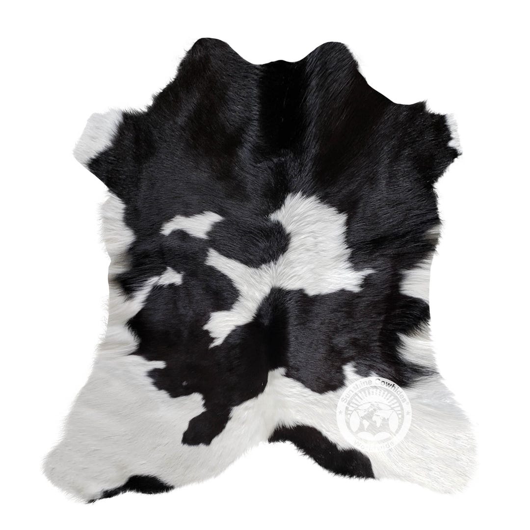 Tricolor Calfskin Rug – Premium Natural Cowhide Leather