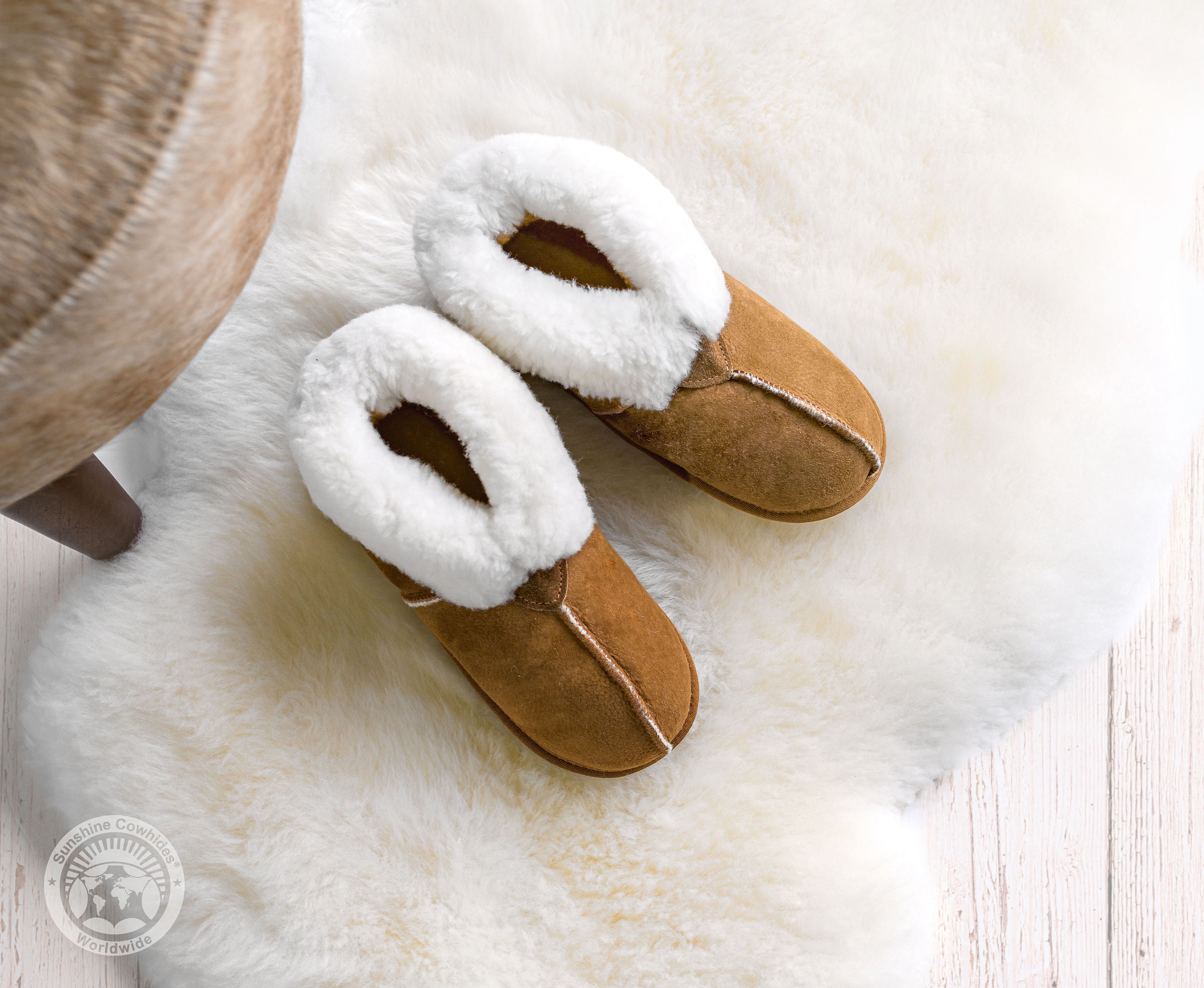 Genuine Sheepskin Slippers - Etsy