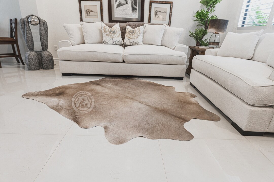 Taupe Cowhide Rug M/L/XXL Etsy