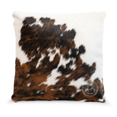 Cowhide Pillow Cover Tricolor Etsy