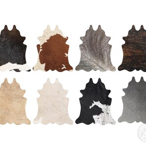 Untersetzer in Kuhfellform | Getränkeuntersetzer aus echtem Leder | Western-Deko | Rustikales Gastgeschenk für Hochzeiten | Einzugsgeschenk Bild 2