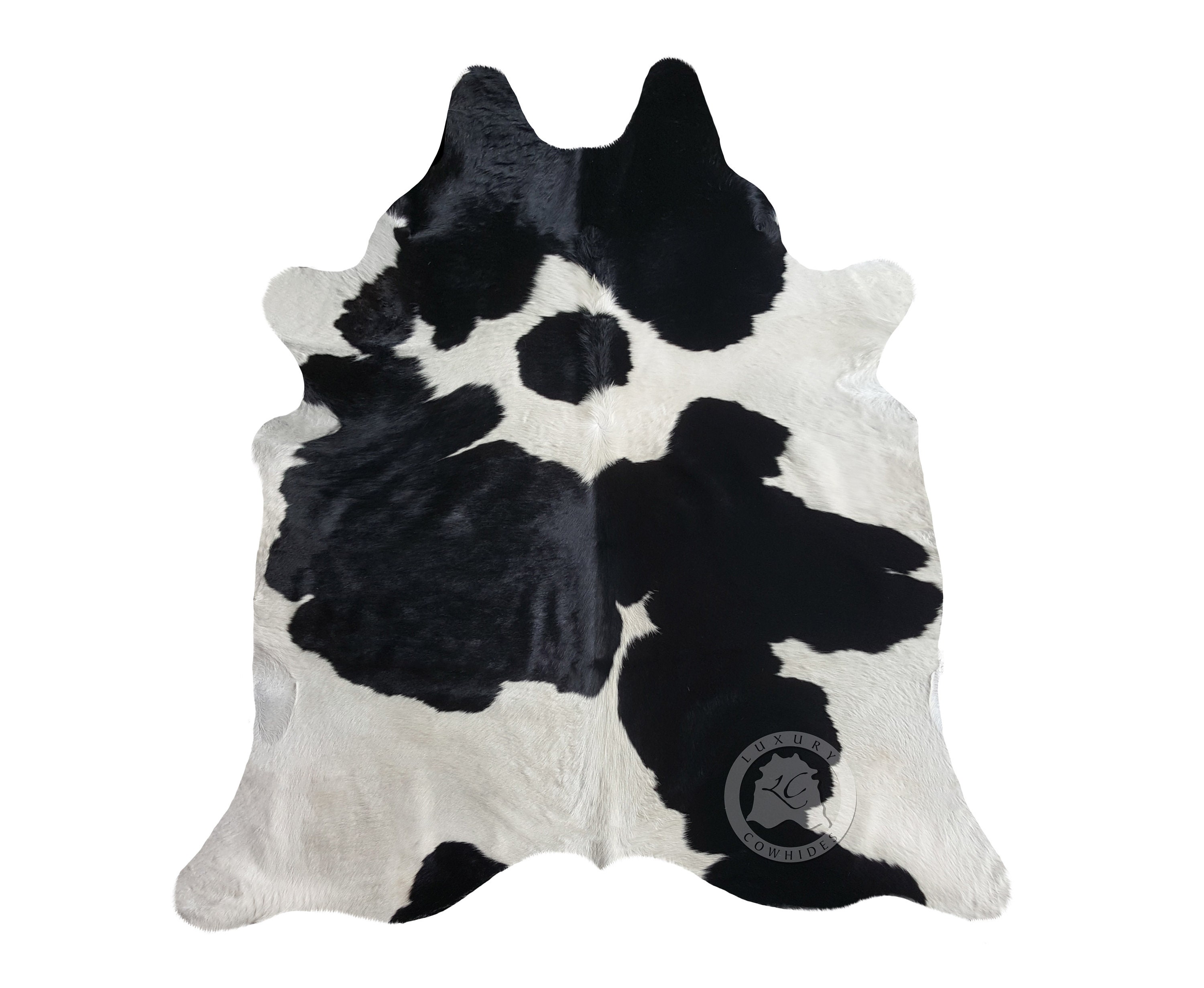 BLACK & WHITE Cowhide Rug natural Cowhides Cow Hide Skin 6X6 FEET BB NEW LARGE 